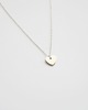 naszyjniki - inne Rhodium Plated Thin Heart Necklace 1