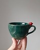 filiżanki Filiżanka  z twarzą  zielona dziewczyna 150ml 2