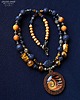 korale Mandala w niezwykłym etnicznym naszyjniku w pięknych kolorach unikat handmade 8