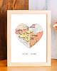 plakaty Plakat Personalizowana mapa serce  2 lokalizacje 4