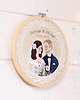 Ślub - inne Personalizowana pamiątka ślubna, haft ślubny/ rocznicowy w tamborku 5