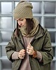 szale damskie Klasyczny Komin - Khaki 2