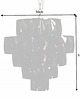lampy wiszące Żyrandol lampa Cristal szara szkło 50cm 6