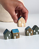 figurki i rzeźby Ceramiczne mini domki zestaw 5 szt. 4
