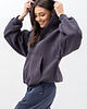 bluza z kapturem damska Bluza z kapturem na zamek ,,IKBAL" grafit 1