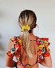 gumki do włosów Gumka jedwabna, scrunchie, frotka cytrynowa aura MIDI 1