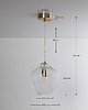 lampy wiszące Lampa wisząca złota ze szklanym kloszem Yulen 2
