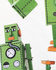 t-shirty męskie koszulka ROBOT GREEN / ZIELONY Tshirt 3