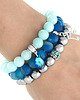 bransoletki z kamieni naturalnych Plava - mint,blue & silver L214 1