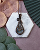 wisiory Miedziany wisiorek wire wrapping z agatem mszystym #246 1