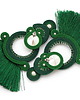 kolczyki soutache Szmaragdowe eleganckie kolczyk 3