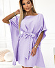 sukienki midi damskie 287-29 SOFIA Kobieca sukienka motyl z wiązaniem w pasie - WRZOSOWA - 2XL/3XL 3