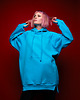 bluza z kapturem damska Bluza SUMO niebieska  / oversize hoodie 1