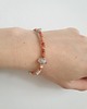 bransoletki z kamieni naturalnych Bransoletka RAW opal ognisty, diament herkimer 4