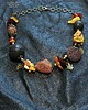 korale Ekskluzywny naszyjnik z mixu bursztynu i lawy elegancki handmade PREZENT lux 3