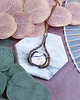wisiory Miedziany wisiorek wire wrapping z opalem dendrytowym #523 2