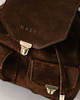plecaki Plecak z kieszeniami - skórzany - damski - zamszowy - brąz 2