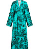 sukienki maxi damskie Jedwabiste KIMONO/SUKIENKA kopertowa w autorski print ZORZA 100% WISKOZA PREMIUM 4