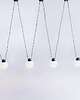 lampy wiszące Lampa nowoczesna wisząca GLASS HANGMAN 4 mleczne klosze kulki 3