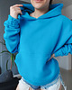 bluza z kapturem damska BLUZA Z KAPTUREM I272 Turkus 1
