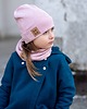 czapki dziecięce Czapka z kominem dziecięca wiosenna - jasny róż 3