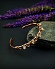 bransoletki wire wrapping Miedziana bransoleta mankietowa z cytrynem 5