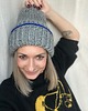 czapki damskie Czapka Szlachetna wełna merino z lampasem 2