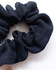 gumki do włosów 100% len, gumka/scrunchie, czerń 2