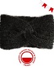 opaski do włosów Wełniana opaska handmade z alpaki i merino, miękka, ciepła, grafitowa 1