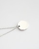 naszyjniki - inne Rhodium Plated Round Tag Necklace 4