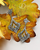 kolczyki wire wrapping Sindarin - Laer, bursztyn 2