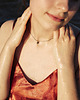 złote naszyjniki LANE little heart / black silver necklace 2