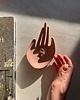 pojemniki na biżuterię Ceramiczna Łapka Handmade Talerzyk na Biżuterię Różowa w Złote Ciapki 1
