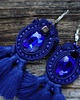 kolczyki soutache Granatowe kolczyki soutache 1