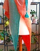 szale damskie Pastelowa Chusta Melon Ombre z chwostami 1