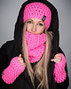 czapki damskie Czapka Mono 35 - RÓŻOWY FLUO 6