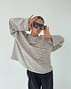 bluzki z długim rękawem damskie Longsleeve Chillout choclate stripes bawełna 5