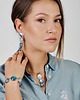 bransoletki - inne Perłowa bransoletka w odcieniach błękitu e32/m31 2