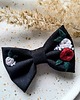 spinki i klamry do włosów Kokarda haftowana czarna 2
