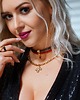 złote naszyjniki Łańcuch z kryształowym krzyżem Glow Cross 1