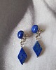kolczyki z kamieniami Kolczyki ROMBY lapis lazuli 1