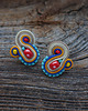 kolczyki soutache Małe etniczne kolczyki sutasz 1