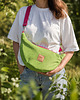 saszetka nerka Welurowa torebka crossbody Zielone Jabłuszko 2