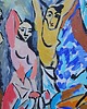 obrazy Kolorowy obraz do salonu panny z awinione pablo picasso 1