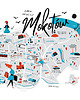 plakaty Warszawa Mokotów  Mapa plakat 70x50 cm 2