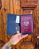 pokrowce i etui - różne Skórzane etui pokrowiec na paszport granatowy skóra naturalna ręcznie robine 2