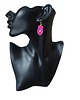 kolczyki soutache Fuksjowe kolczyki soutache 1
