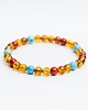 bransoletki z kamieni naturalnych Bransoletka z bursztynu, turkusu, koral 5