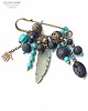 broszki Broszka boho z turkusem na agrafie niezwykła miły prezent handmade 2