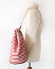 torebki różne  worek plecak - red&white stripes&nut - 5